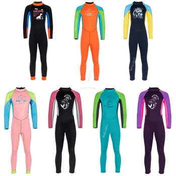 2.5mm Kids Wetsuit Surf Suits Neoprene Swimsuit One Piece Swimwear for Boys Girls Toddlers Youth Diving Suits Bathing Suit 1