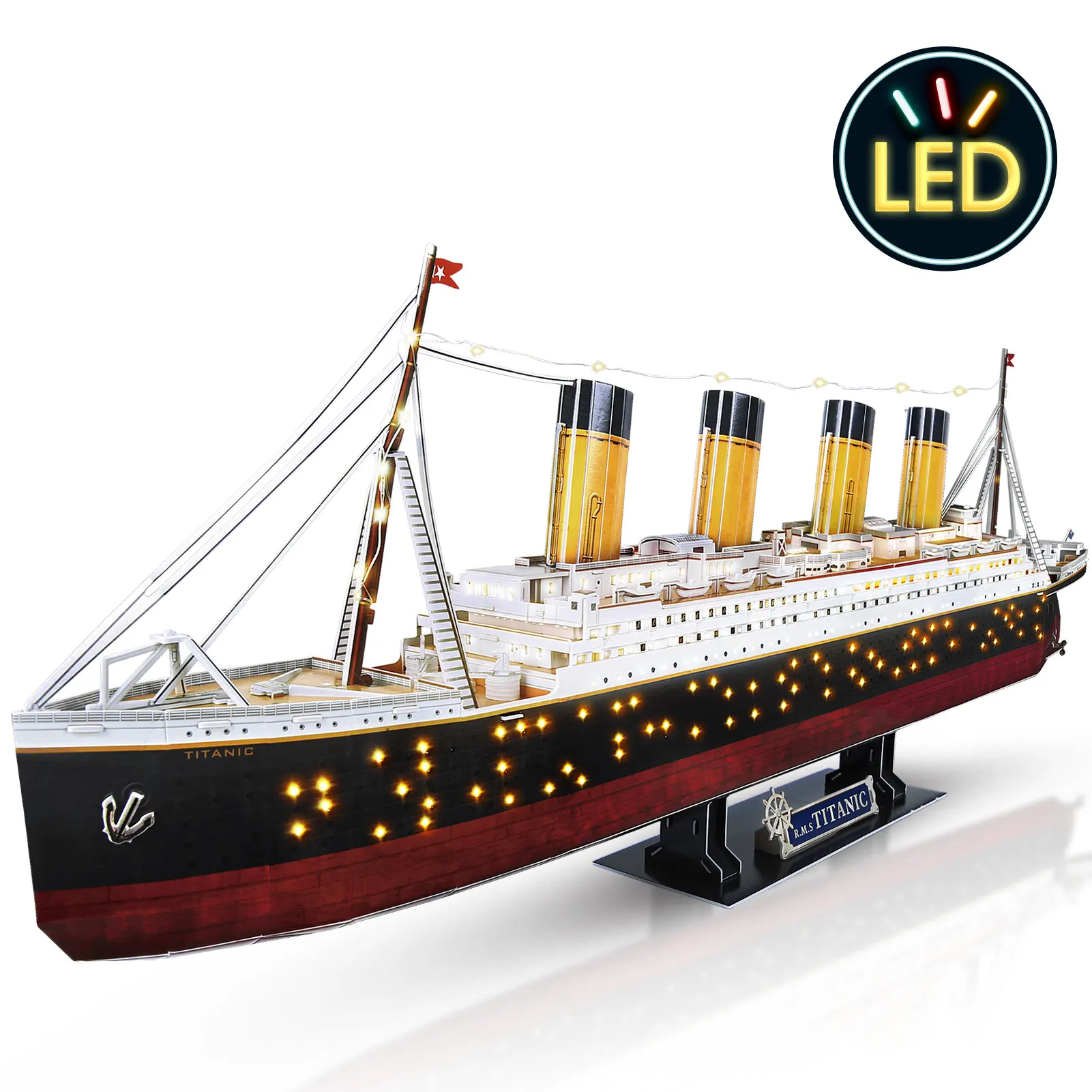 Titanic 3D Led Puzzle Per Adulti 88 Cm 266 Pezzi, Giocattoli Titanic Per Adulti Adolescenti, Decorazioni Per La Casa Regali Di Compleanno Adulti Regal