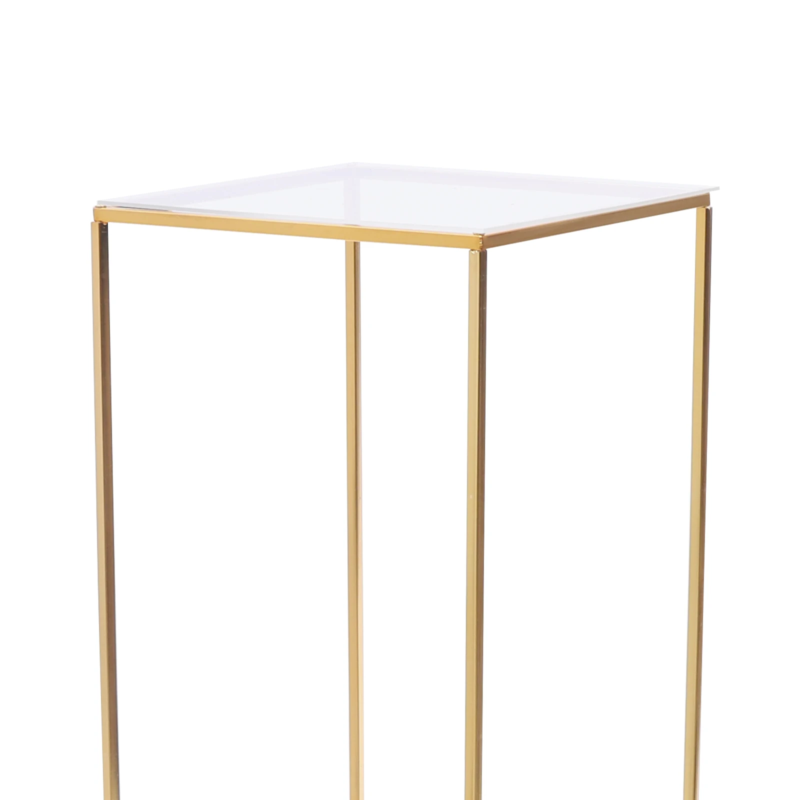 31*31*100cm Gold Flower Floor Stand Metal Column Flower Stand Flower Arrangement For Wedding Party Dinner Centerpiece 6