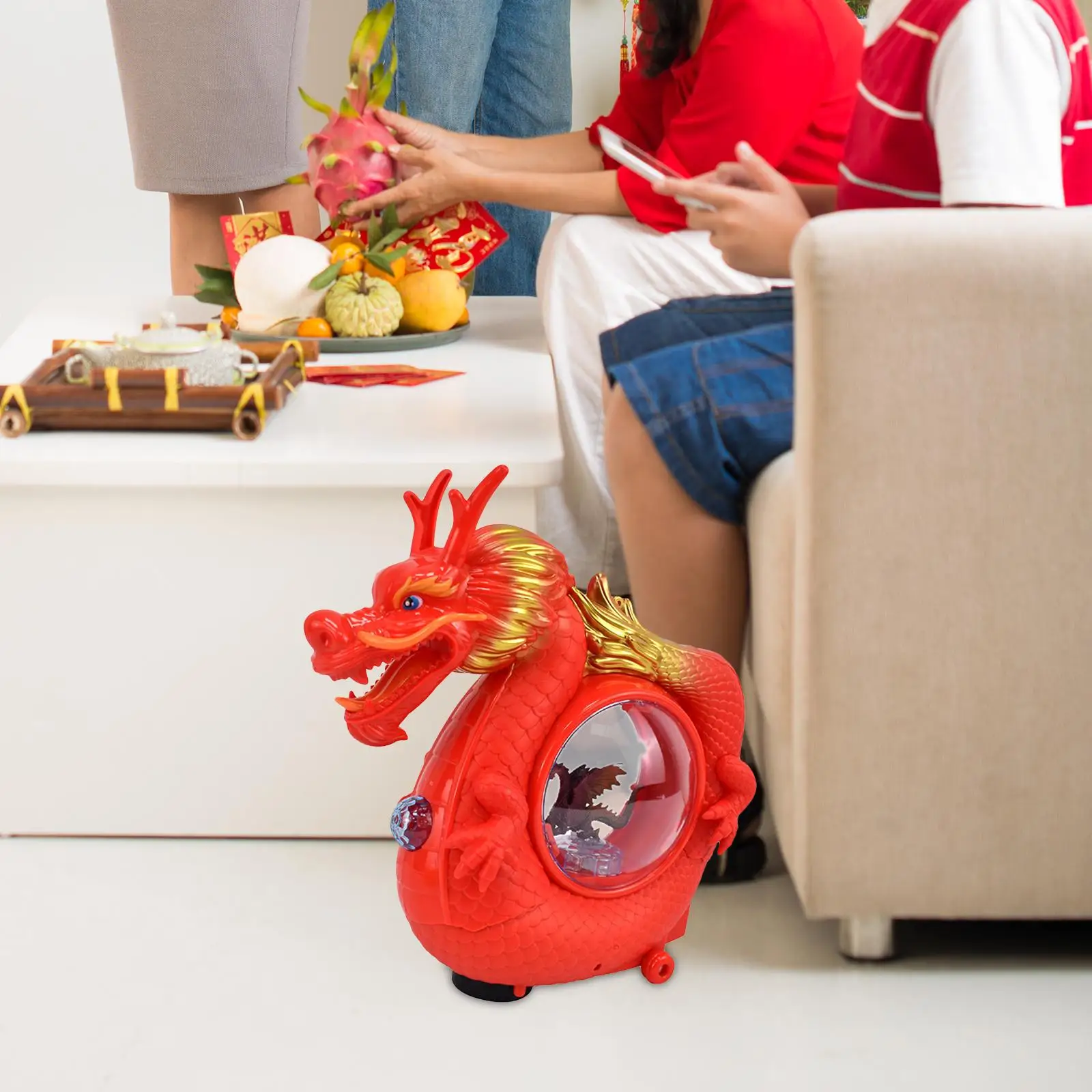 

Walking Dragon Toy Car Music Projector Light Toy Light and Sound Toy for Role Play Motor Skills Prize Box Birthday Decoration