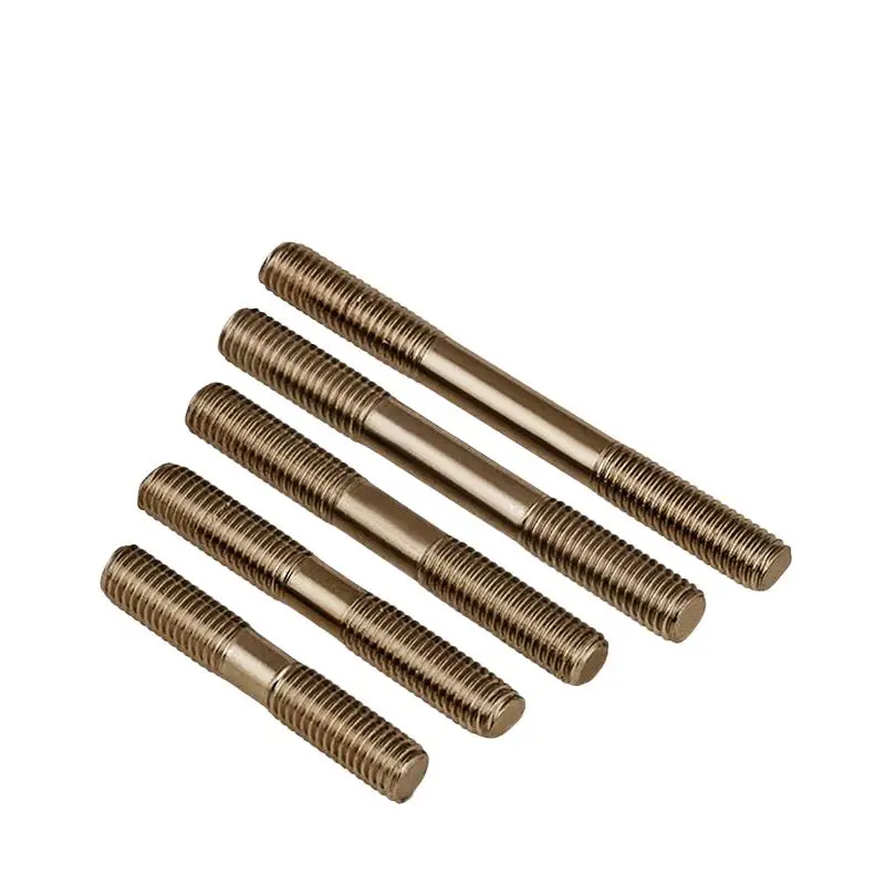 Parafuso de Titânio de Dupla Extremidade Parafuso de Passador de Rosca Dupla Parafusos ti de Rosca Dupla Gr2 M10x30 40 45 50 55 60 80 100 120 10 Pcs por Lote