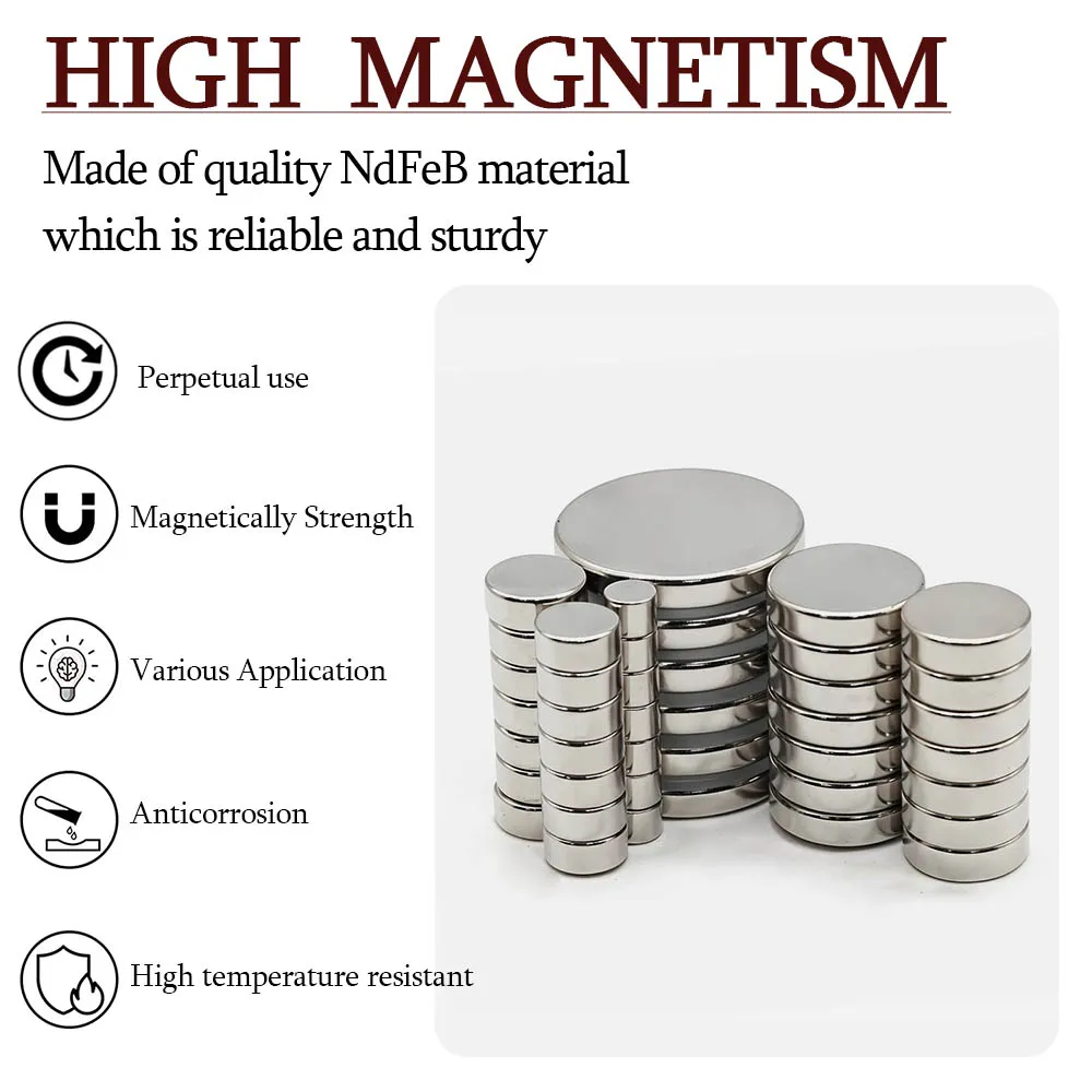 Superstarker Runder Neodym-Magnet Leistungsstarke Magnete N35 Kleine Permanente Magnetische NdFeB Kühlschrankmagnete 8x4 10x4 12x4 15x4mm – Detail 2