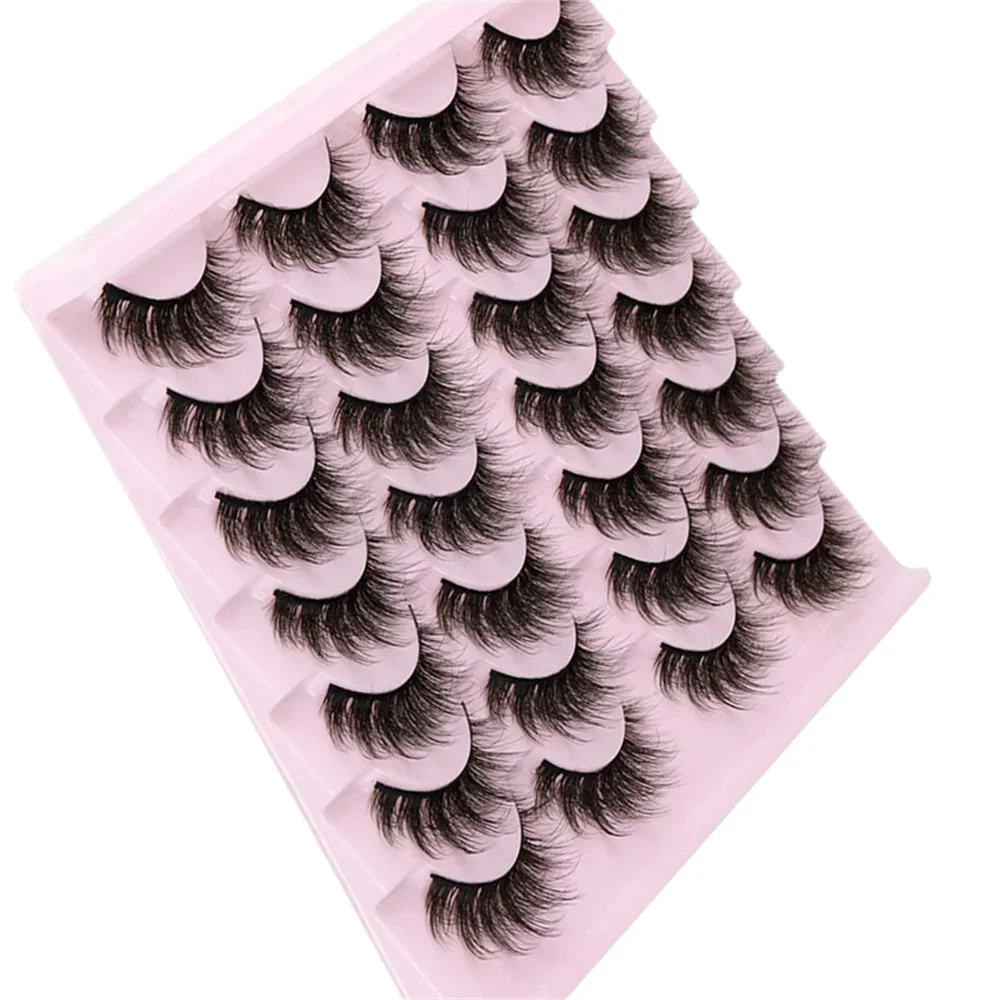 Fake Eyelashes False Eyelashes 14 Pairs 3D Mink Lashes Faux Mink Fluffy Lash Soft Full Thick Wispy Eyelash Dramatic False Eyelashes Makeup