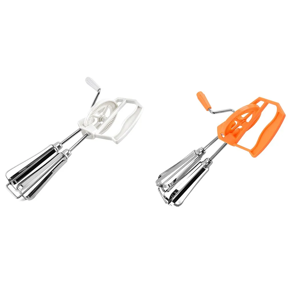 Rotary Egg Beater, Hand Crank Handheld Mixer Stainless Steel, Portable  Mixer with Plastic Handle Small Hand Mixer Manual Hand Mixer for Kitchen