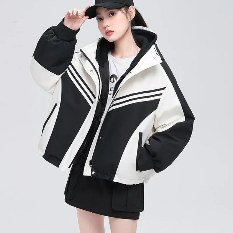 2023 New Women Down Jacket Winter Coat Female Short-length Keep Out The Cold Parkas Loose Leisure Outwear Hooded Overcoat