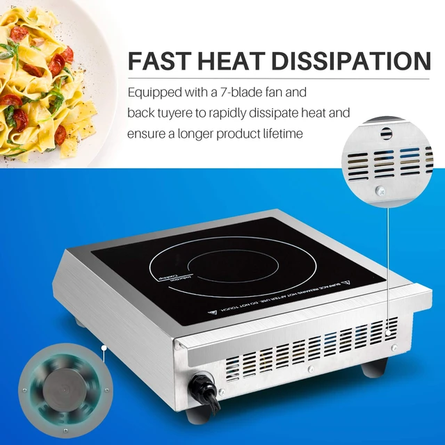 LCD Portable Double Induction Cooktop 1800W Digital Electric Countertop  Burner Sensor Touch Stove