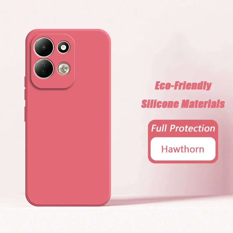 Enhanced Slim Liquid Silicone Case with Soft Microfiber Lining - Square Design Back Cover