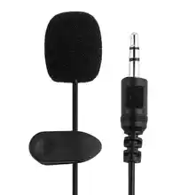 

External 3.5mm Clip-on Voice Tube Lapel Lavalier Microphone Mic for PC Laptop