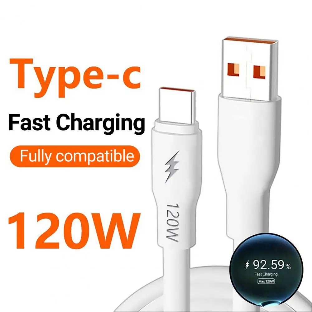 

120W USB C Cable 6A Type C Cable Fast Charging Wire For Huawei P40 Data Cord USB Cable C Charger For Samsung S20 Xiaomi 9 Cable