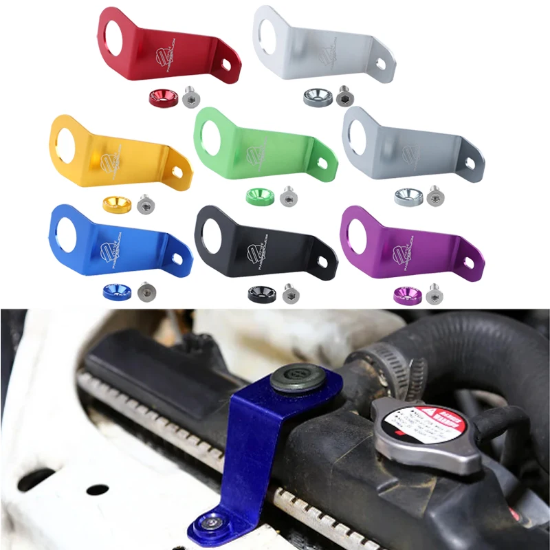 Car Radiator Bracket Racing Aluminum Stay Bolt Kit Universal Fit for 92-95 Honda Civic EG