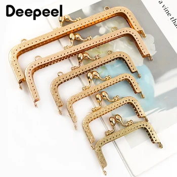 1/2/5Pcs 8.5-20cm Metal Gold Embossed Bag Handle Purse Frame Kiss Clasp for Women's Handbag Wallet DIY Handmade Bags Accessories 1