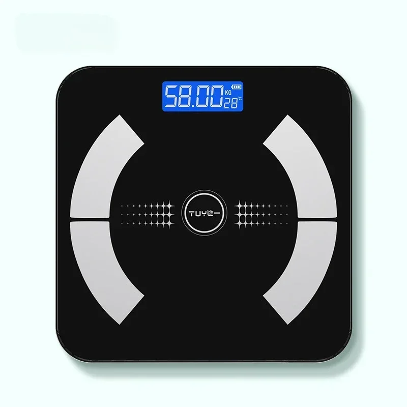 Body Fat Scale Bluetooth Smart Body Fat Scale Digital Body Weighing Scale LCD Screen Electronic Weighing BMI Composition Analyzer Tools