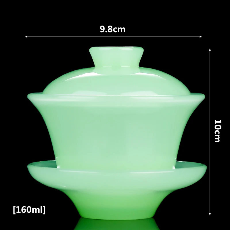 Ru Qing Celadon Porcelain Covered Bowl Tianquan Chinese Gaiwan Tea Cup