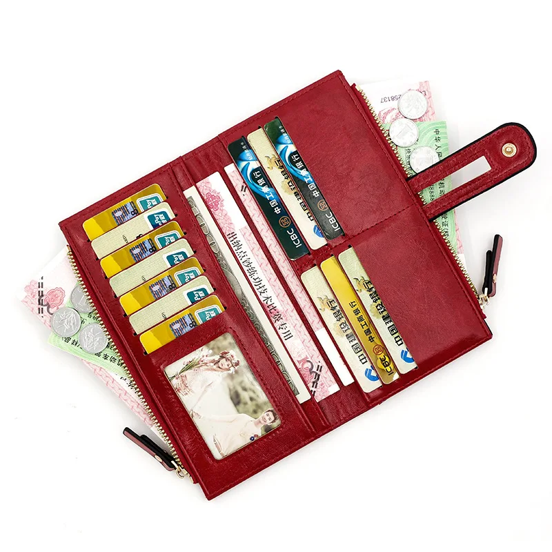 Fashion Wallets for Women Long Slim Credit Card Holder Clutch Wallet Minimalist Coin Purse Brand Classic Zipper Wallets