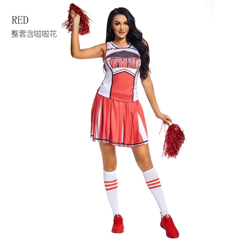 Fashion Style Unique Football Baby Female Cheerleader Costume Popular Female Dance Costume with Socks
