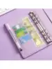 A6 Macaroon Color PU Leather DIY Binder Photocards Collect Book with Binder Pockets for Money Budget Saving Bill Organizer 4