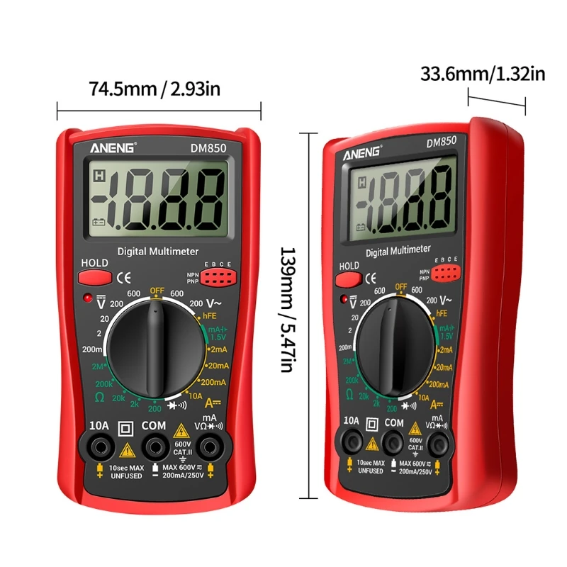 367D Profesional Clamp Meter Multimeter DM850 Voltmeter Ammeter / for DC Ohm Tes images - 6