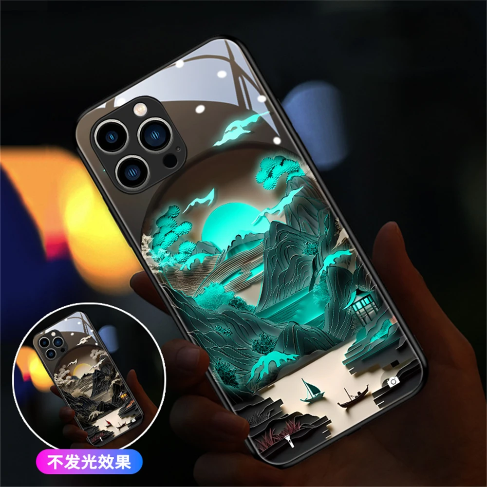 Klassische Malerei Smart Sprachgesteuerte Leuchtende Handyhülle für iPhone Air 17 16 E 15 14 13 12 11 Pro Max XR Plus – Detail 20