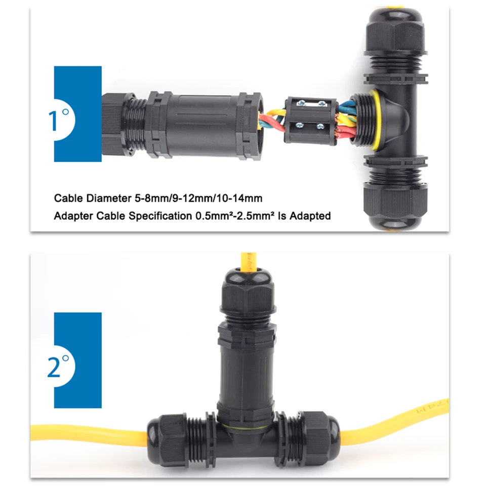 Scatola Di Giunzione Da Esterno Impermeabile IP68 A 3 Vie Linea M25 - Foto 3