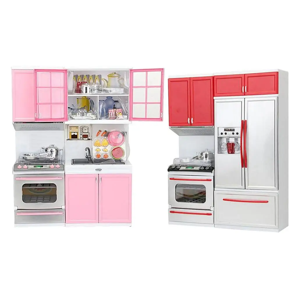 

Kids Pretend Play Simulation Kitchen Cooking Bench Cabinet