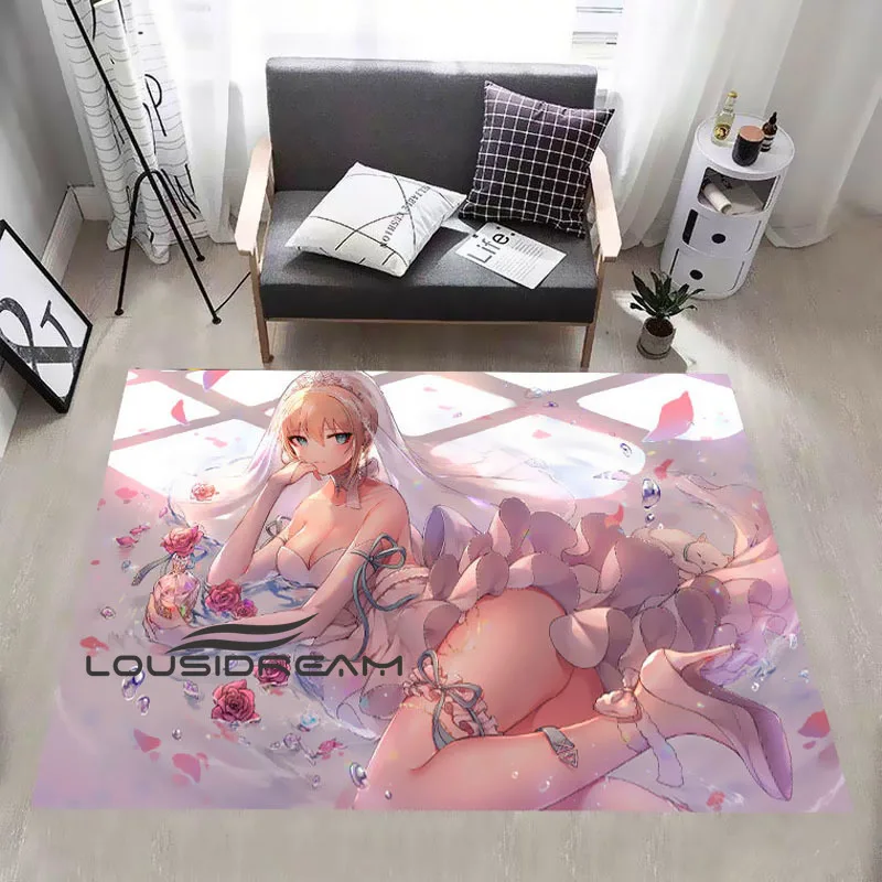 

Sexy Anime Girl 3D Printing Cartoon Bathroom Mat Anti-Slip Carpet Living Room Bedroom Children's Room Floor Mat Decoration