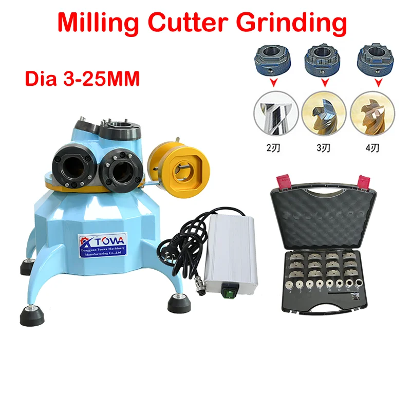 

High Precision End Mill Grinder Machine Milling Cutter Grinding Dia 3-25MM For 2&3&4 Blade
