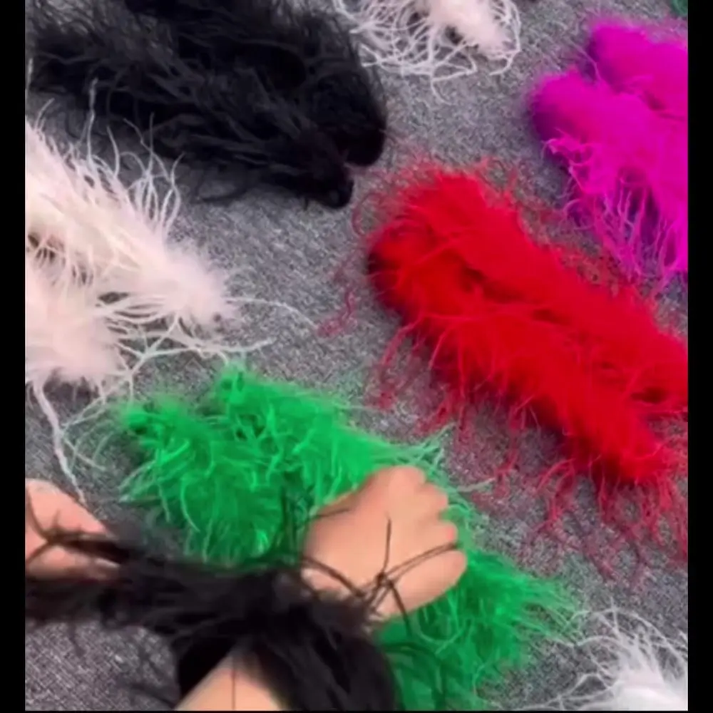Watch Wrist Decoration Slap Bangle Ostrich Cuff Sleeves Patting Circle Feather Slap Bracelets Wristband Hair Accessories