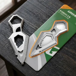 Compact 10 - in - 1 Keychain Multitool with Saw, Bottle, and Box Opener for Everyday Carry and Camping (EDC)