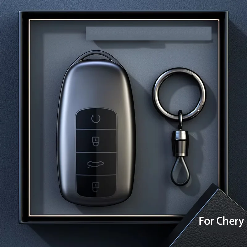 Titanium Gray Car Key Case Cover Protector - Premium Finish