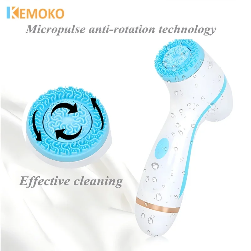 Face Spin Brush Set Facial Cleansing Brush Sonic Facial Spa System For Skin Deep Cleaning Remove Blackhead Machine