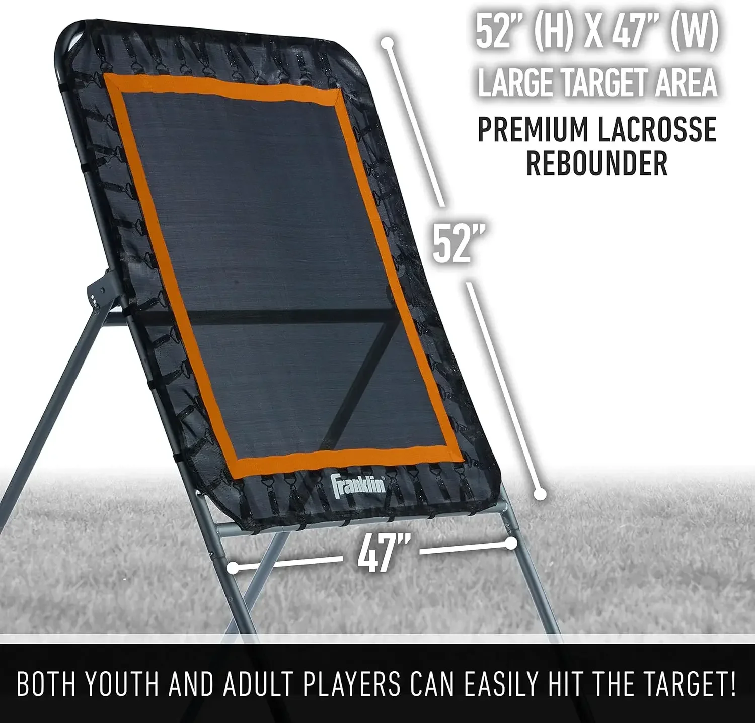 Sports Lacrosse Rebounder-Lax Bounce Back Net + Rebounder-Portable Shooting Practice Training Aid for Kids + Adults