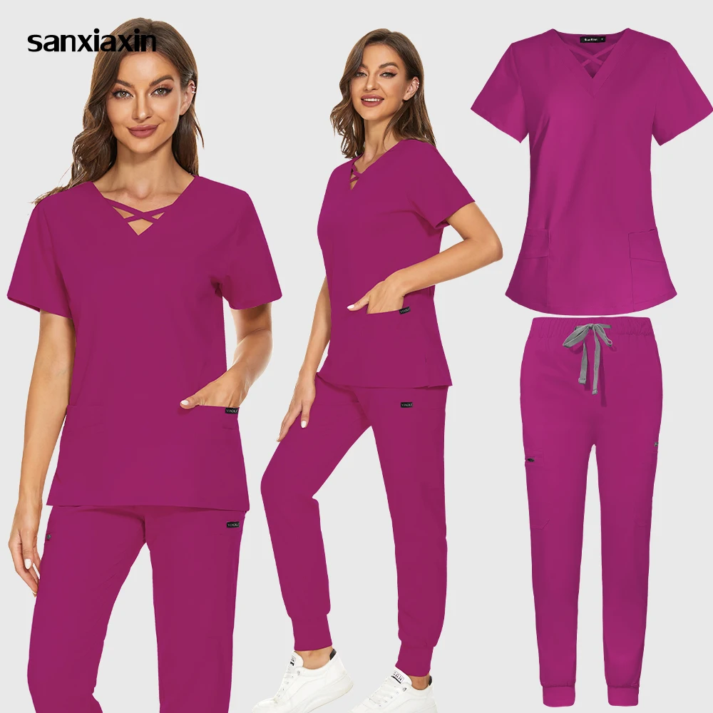 

Medical Workwear Clinic Nursing Clothes Nurse Uniform Womens Scrubs Sets Pet Grooming Work Suits Doctor Operating Room Overalls