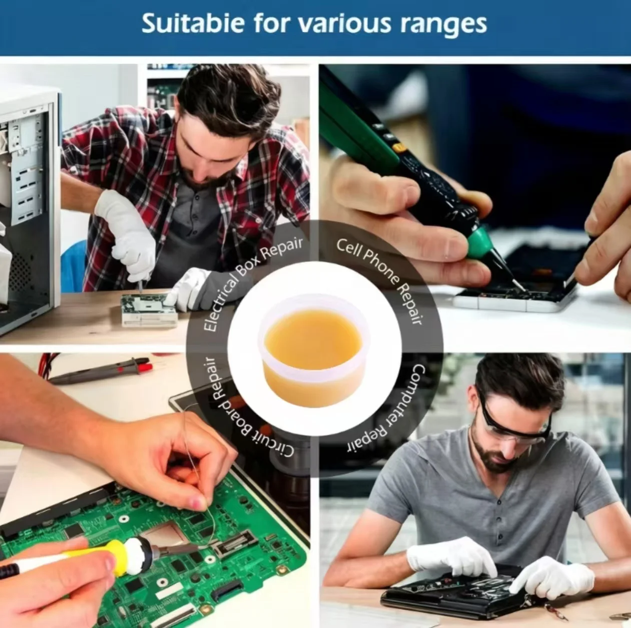 Solder Rosin 30g/50g/100g Lead-free Iron Repair Welding Paste Tin Oil Soldering Flux_voghion.com