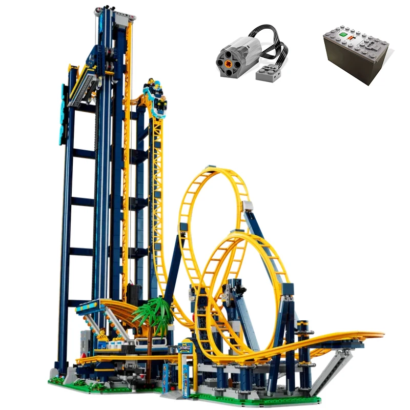3756 Pcs Loop Coaster Building Block Mattoni Montagne Russe Parco Divertimenti Giocattolo Per Compleanno Natale Regalo Per Bambini Compatibile 10303