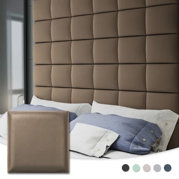 Art3d Adjustable Headboard for King, Twin, Full and Queen, Wall Mounted Upholstered Wall Panels (6 PCS, 9.84" x 9.84")