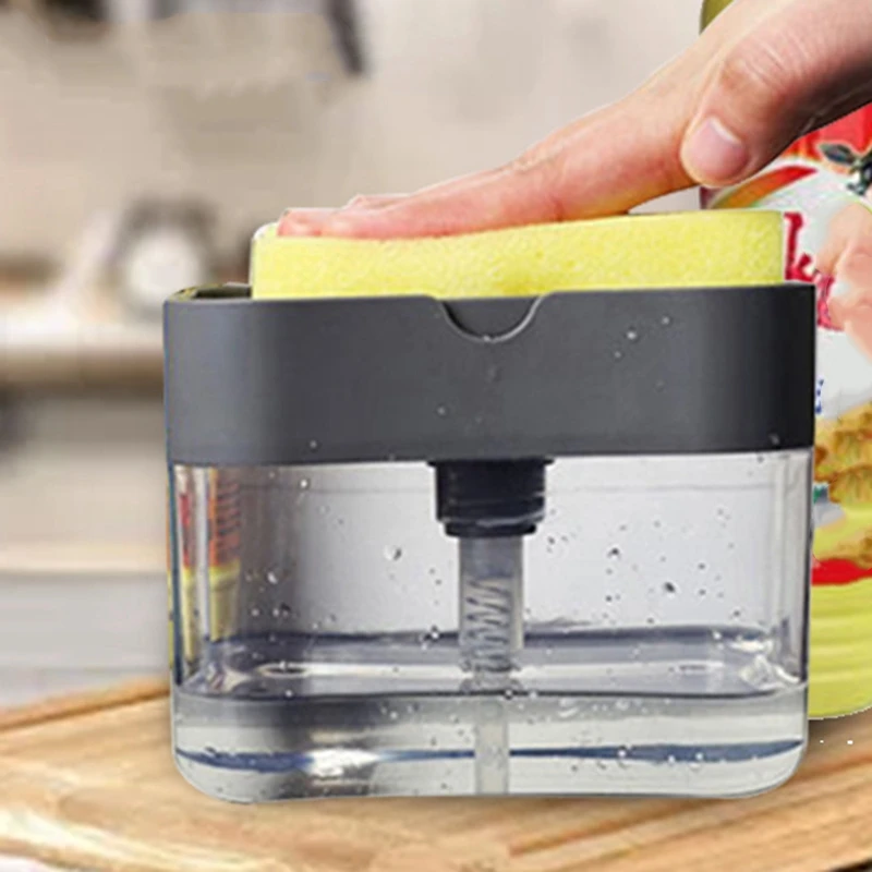 Description Picture 5 of itemSoap Dispenser Pump Manual Press Cleaning Liquid Dispenser Container Manual Press Organizer Kitchen Tool