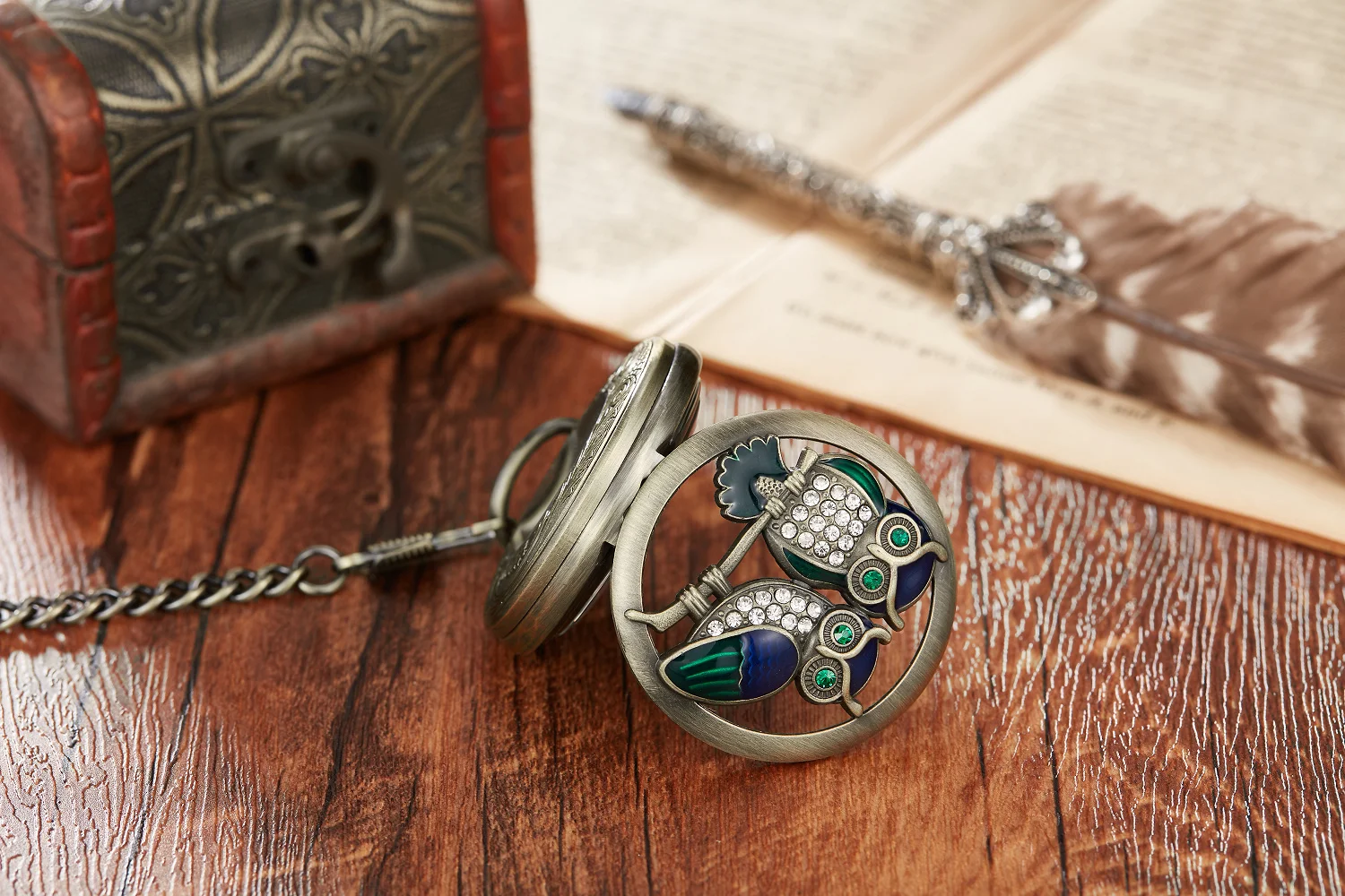 Golden Circle Luxury Hollow Out Mechanical Pocket Watch  Steampunk Restoring Ancient Ways The Clock Pendant Manual Winding