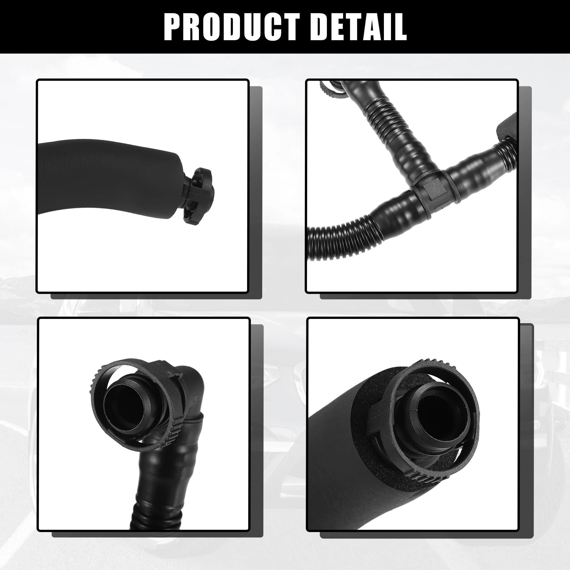 UXCELL Car Crankcase Breather Hose Vent Hose For BMW 328i 2007 2008 2009 2010 2011 11157559528
