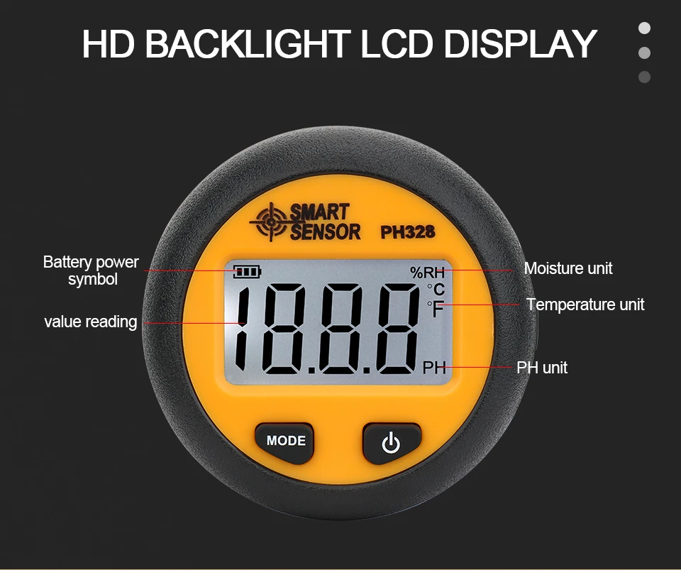 3 In 1 PH328 Soil Acidity Tester Digital Humidity Temperature Tester for Plant F
