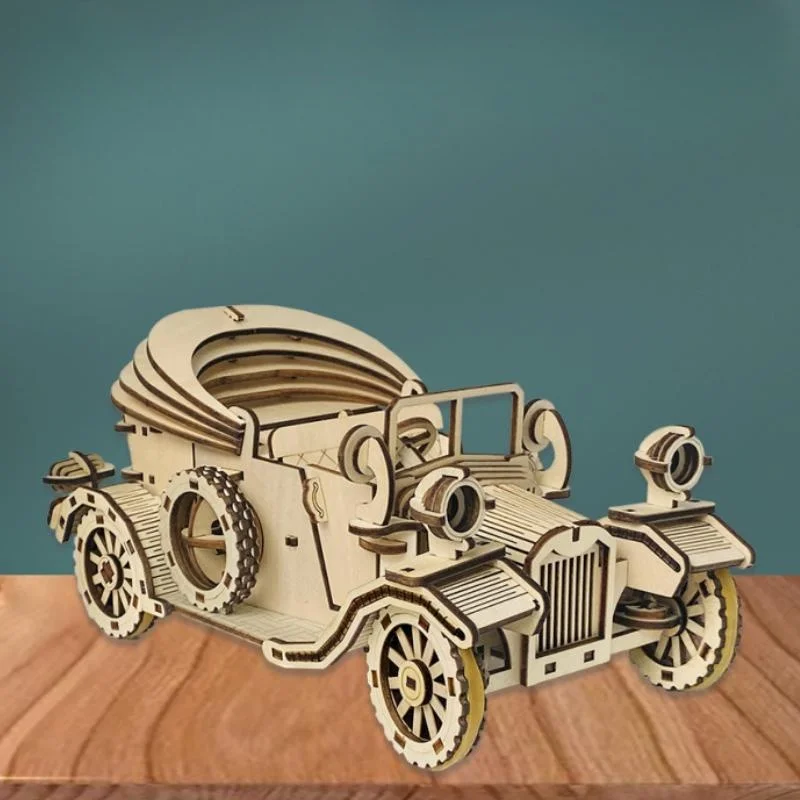 3D Wooden Puzzle Handmade Retro Convertible Model Handmade DIY Assembly Toy Jigsaw Model Building Kits for Children Gift 6