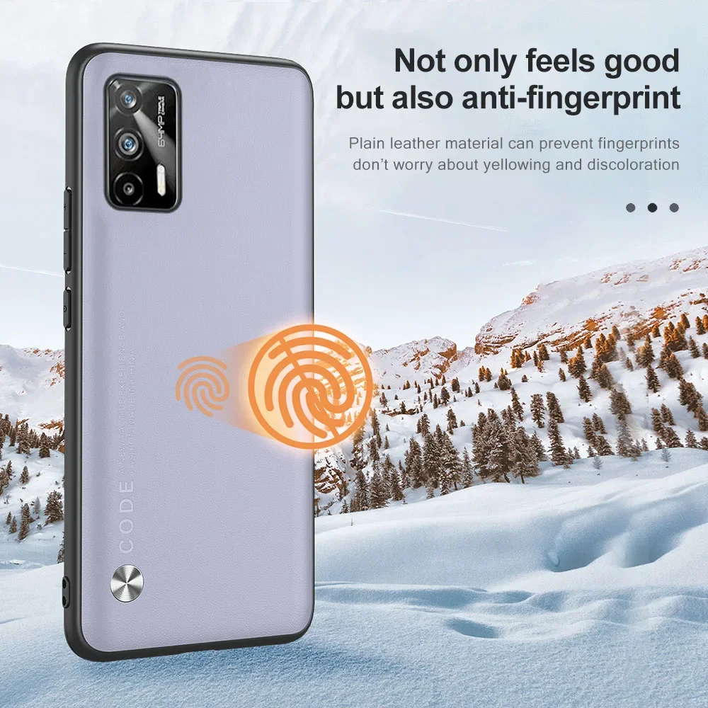 Realme-GT 5G Case Plain Skin Leather Protect Shell On For Realme Realmi GT G T Neo GTNeo RealmeGT 5G TPU Bumper Shockproof Coque 4