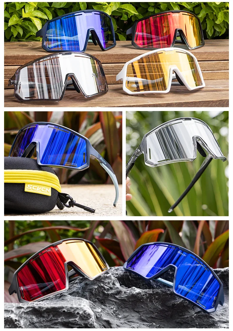 SCVCN Photochrome Radfahren Sonnenbrille Männer Frauen UV400 Im Freien Sport Brillen Fahren Baseball MTB Rennrad Radfahren Gläser – Detail 13