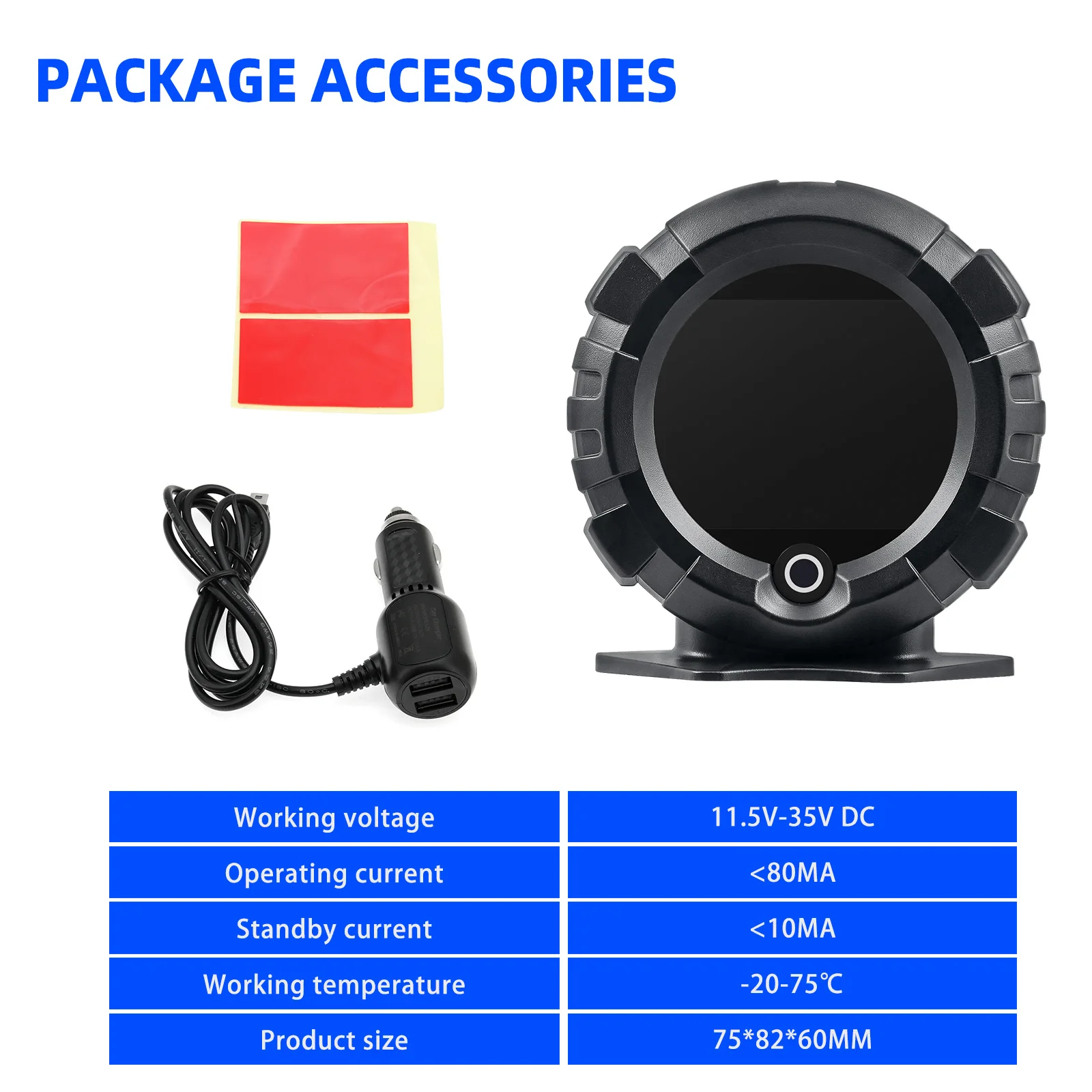 X95 헤드업 디스플레이 GPS 속도계 (나침반, 기울기, 고도, 위도 표시) 차량용 전자 액세서리 (마일/시, 킬로미터/시)