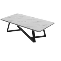 Table basse de luxe légère, table basse moderne à motif de marbre, petite table rectangulaire à côté du canapé dans le salon 5