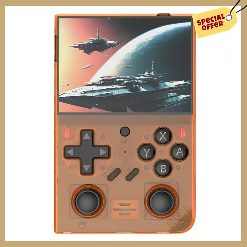 R35plus Retro Video Game Console 128G 20,000+Games 3.5In IPS Screen Handheld Game Console Linux System For GBA PSP PS1-WMAN