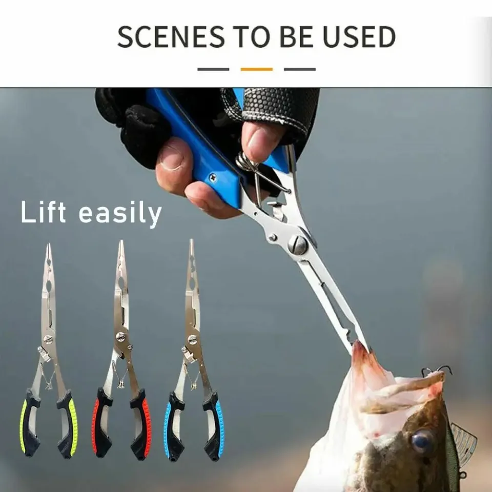 Description Picture 2 of itemFish Pliers Ergonomics Anti-slip High-strength Multifunctional Cut Fishing Line Fishing Tied Hooks Pliers Angling Equipment