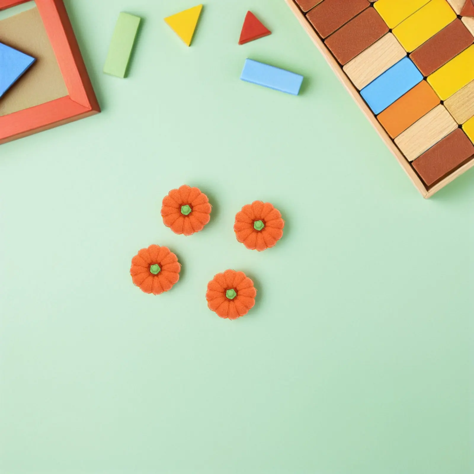 80Pcs 3D 호박 지우개 가을 미니 연필 지우개 학교 할로윈 추수 감사절 파티 선물 교실 상품 교사 보상