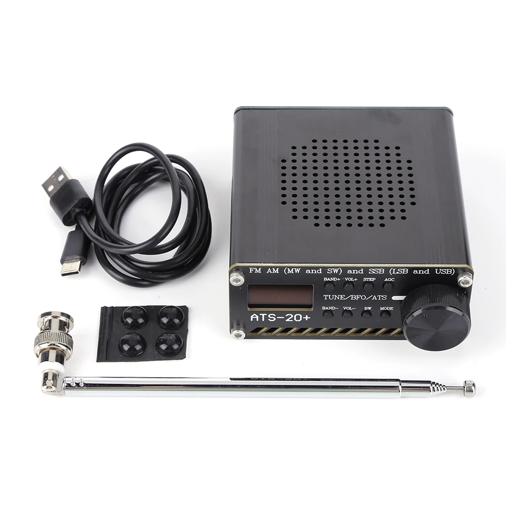 ATS-20+Si4732 풀밴드 수신기 스캐너 내장 배터리 FM AM SSB 스캐너 0.96인치 OLED 화면 FM AM MW&SW SSB LSB & USB
