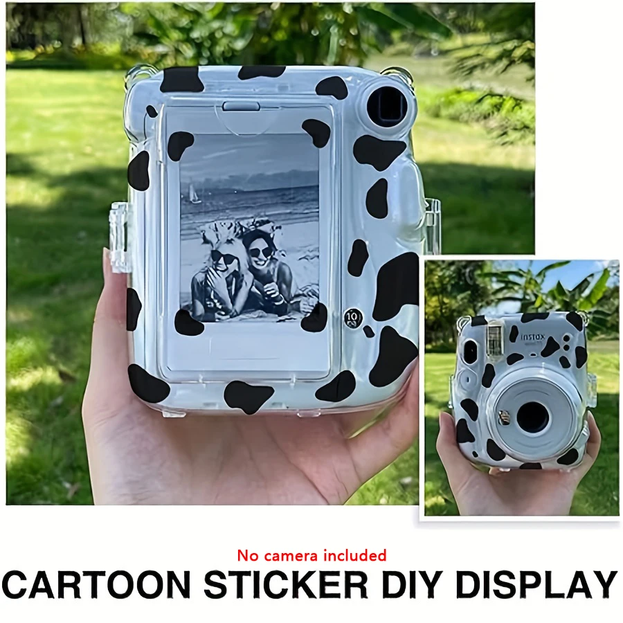 Fujifilm Mini 11 Instant Camera Transparent Case Adjustable Strap Camera Sticker 1 x (without camera)