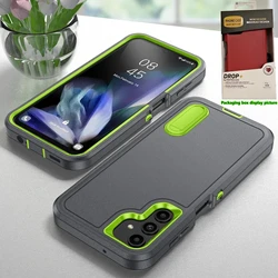 Heavy Duty OTT Armor Defender Case with Anti - Fingerprint Cover - Galaxy A18 (Gray Green)